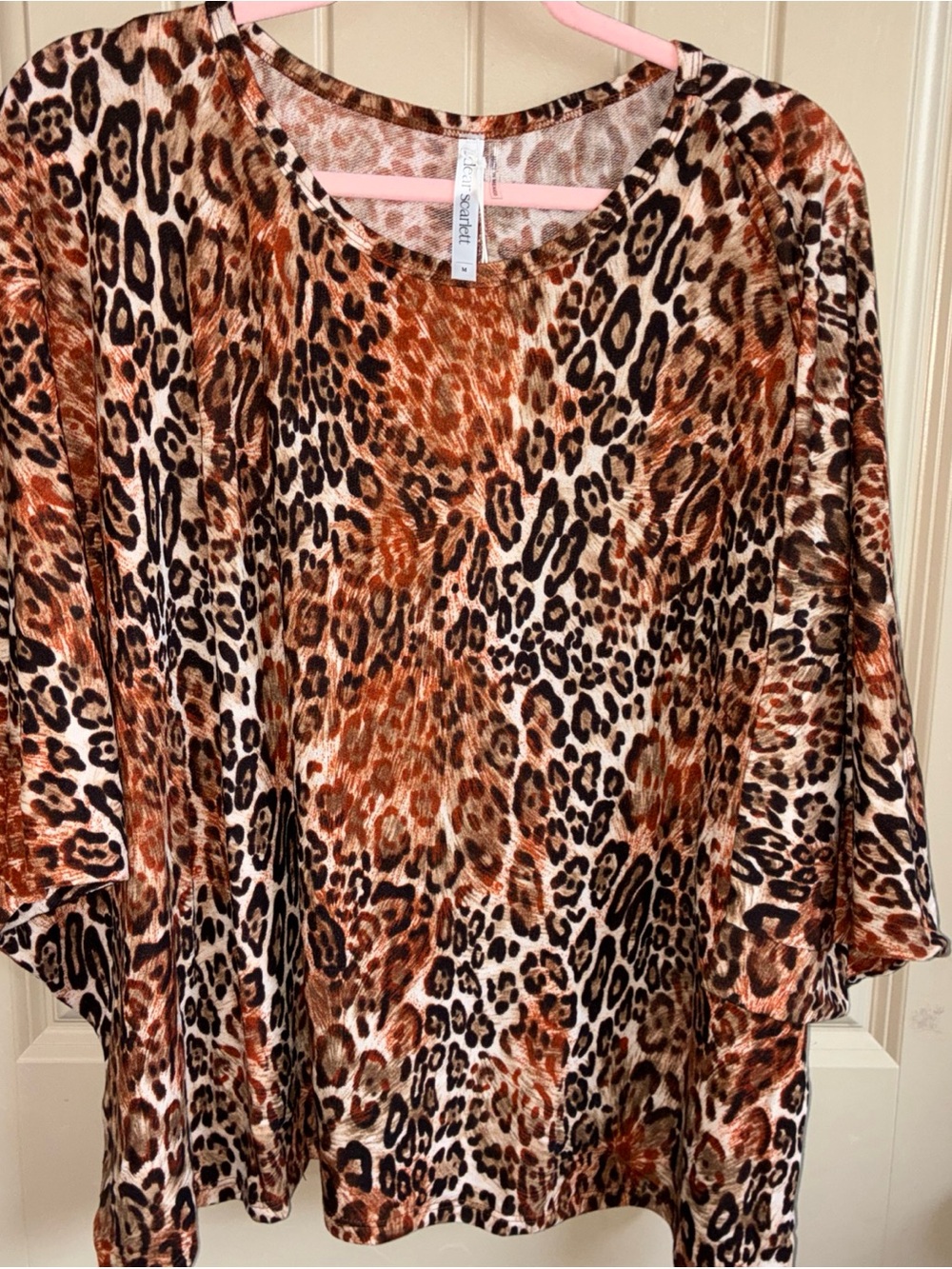 Scarlett Leopard Print Tunic in Brown and Black